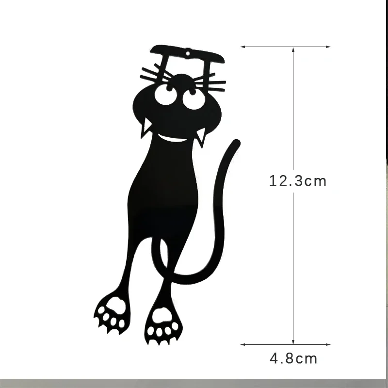 Metal 3D Hollow Black Cat Bookmark for Books 3D Hollow Black Cat Bookmark for Kids Student Teachers Gift School Office Stationery