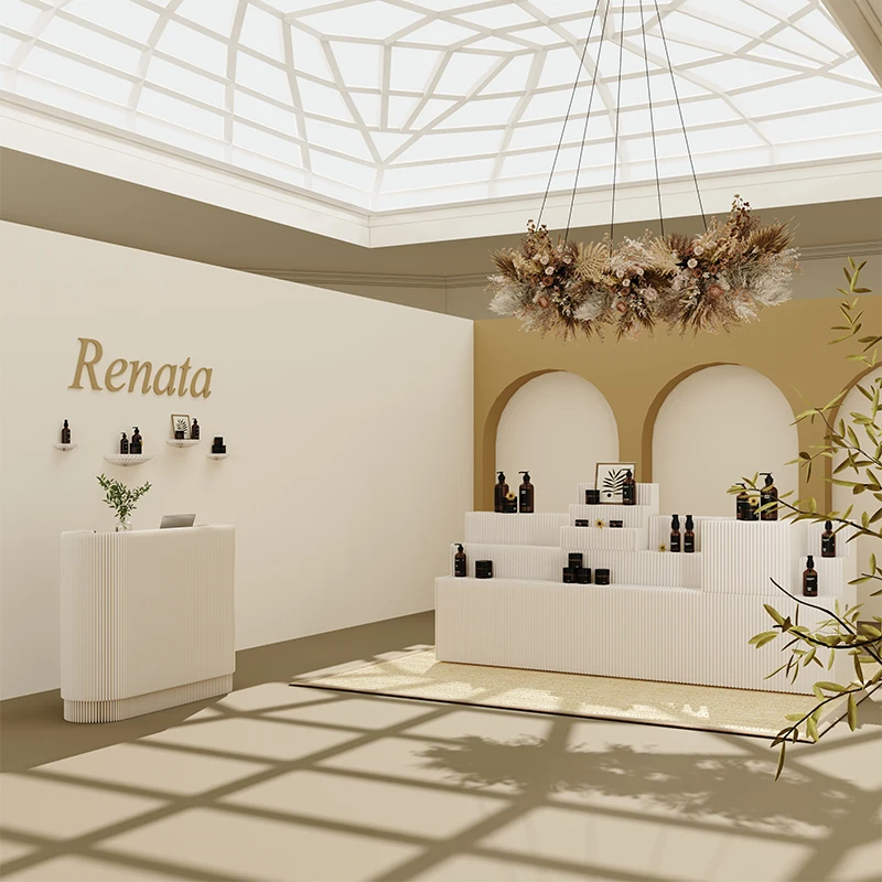 

Jewelry shelves, office screens, partitions, commercial folding benches, low stools