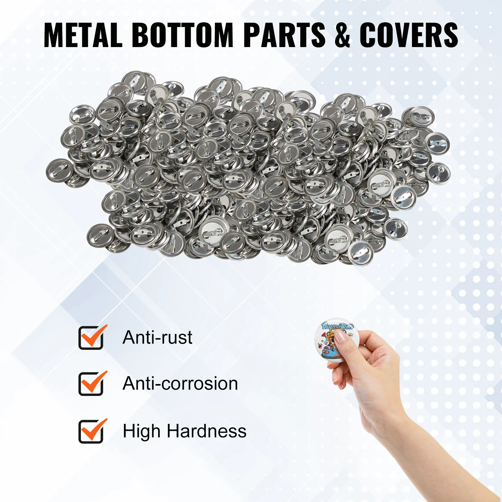Button Making Supplies 200/500Sets Badge Parts