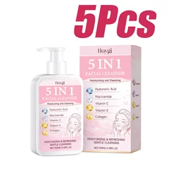 Revitalizing 5 - in - 1 Moisturizing Facial Cleanser with Brightening Hydration and Light Foam Texture (5Pcs)