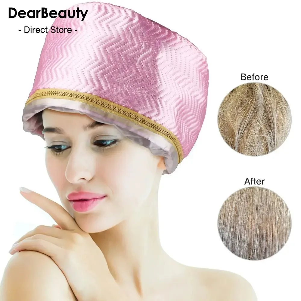Hair Steamer Electric Hair Cap Hat Salon Spa Steamer Hair Thermal Treatment Nourishing Mask Baking Oil Cap Dryer Heat Hat Care hair steamer