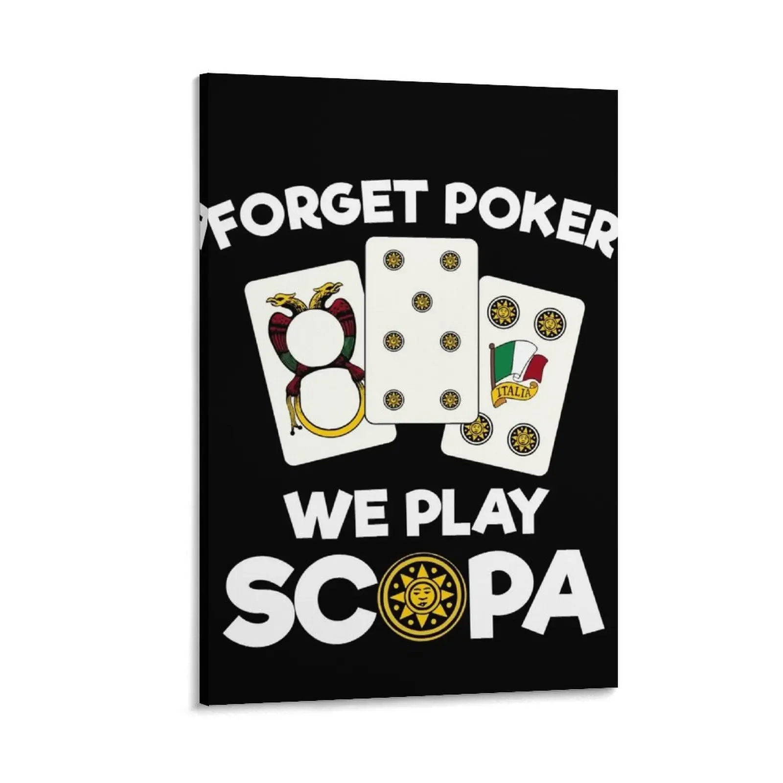 Divertente Citazione Di Scopa Gioco Di Carte Italiano Dipinti Su Tela Per Dipinti In Camera Da Letto