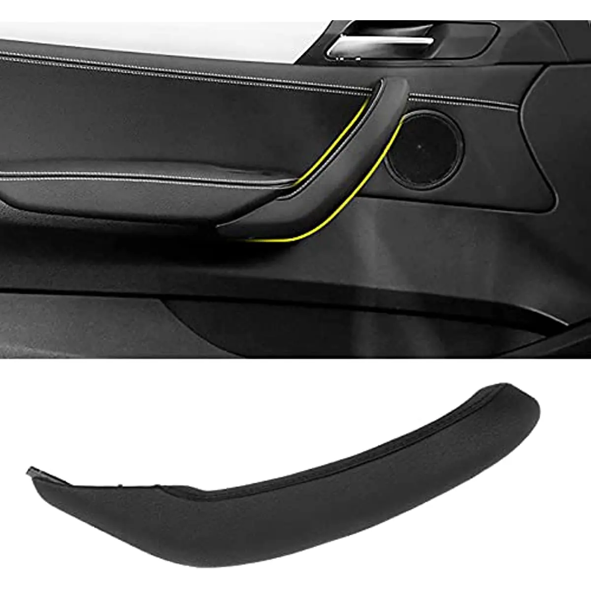 X3 X4 F25 F26 Left Side Black Door Handle Outer Cover, Left Side Door Handle Outer Leather Door Handle Outer Cover Replacement