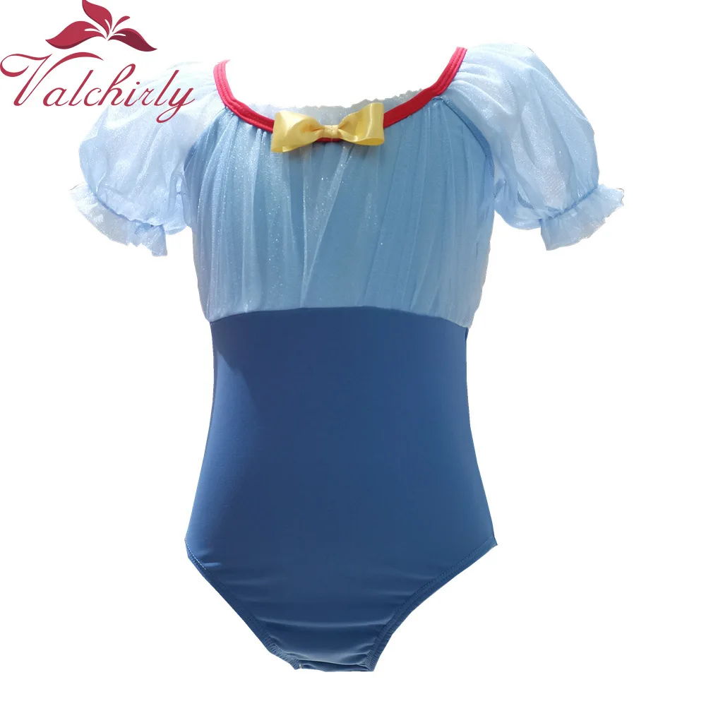 

Ballerina Fairy Tutu Skirt Puffy Sleeves Bodysuit Princess Girls Ballet Leotard for Kids