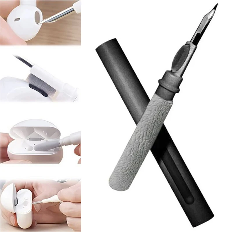 3IN1 portable cleaning pen headphones mobile phone tablet dust dirt clean tool for iPhone Xiaomi HUAWEI Samsung earphone cleaner