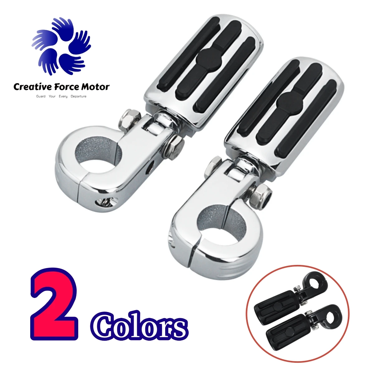 Motorcycle Footrests Highway Foot Pegs Mount Engine Guards For Harley Honda Kawasaki Davidson