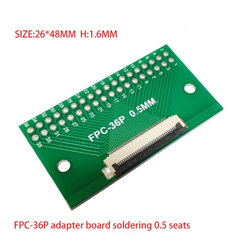 1PCS FPC/FFC 4P-50P Löten 0,5 Buchse mit einer Flip-Cover verbunden mit einer 0,5 MM Plug-in 2,54 Flexible Flachbandkabel Adapter Board – Detail 16