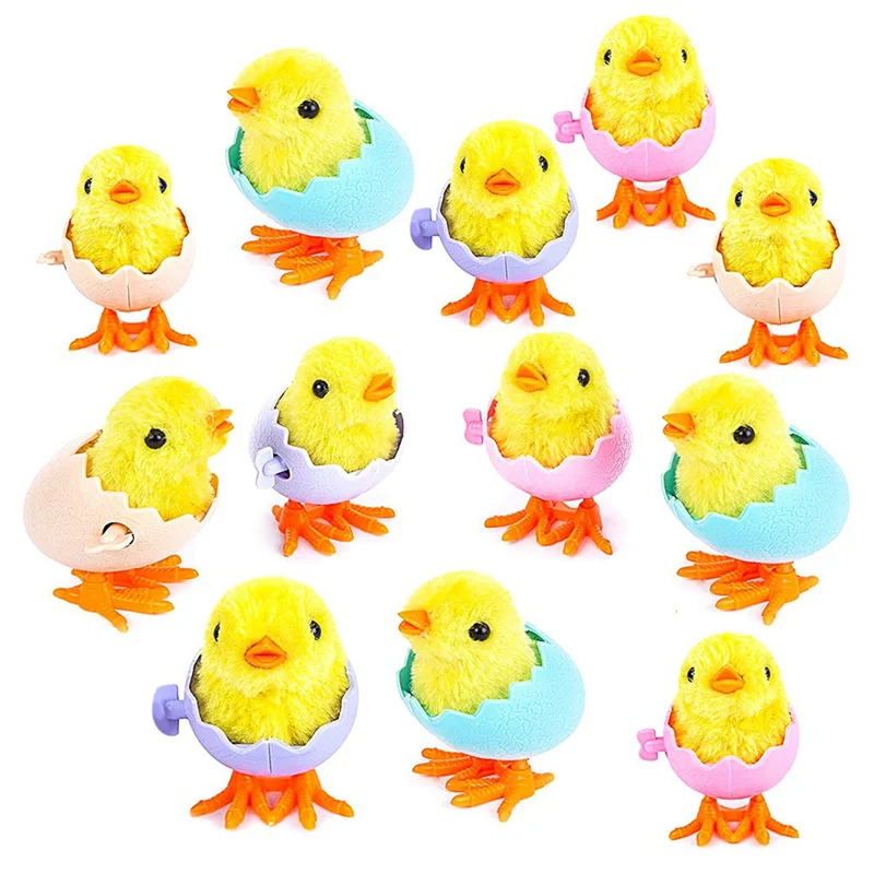 

12 шт. пасхальные корзины, надувные цыплята, плюшевые цыплята в яичную скорлупу для детей, сувениры, пасхальные яичные пакеты, наполнители, подарки