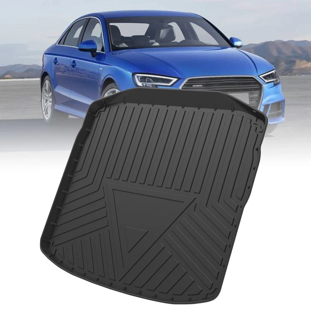 

TPE Car Trunk Mats For Audi A3 Sedan 2015-2020 Rubber Cargo Liner Laser Measured Waterproof Protective Pads