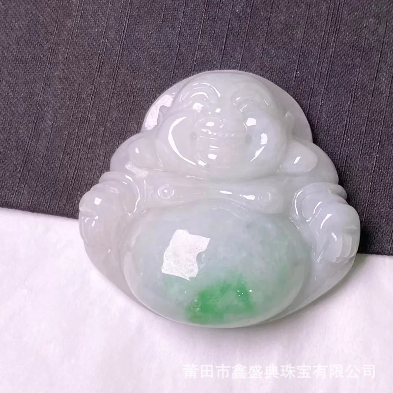 

Live Broadcast Supply Wholesale Myanmar Natural Emerald Pendant a Goods Color Big Buddha with Certificate