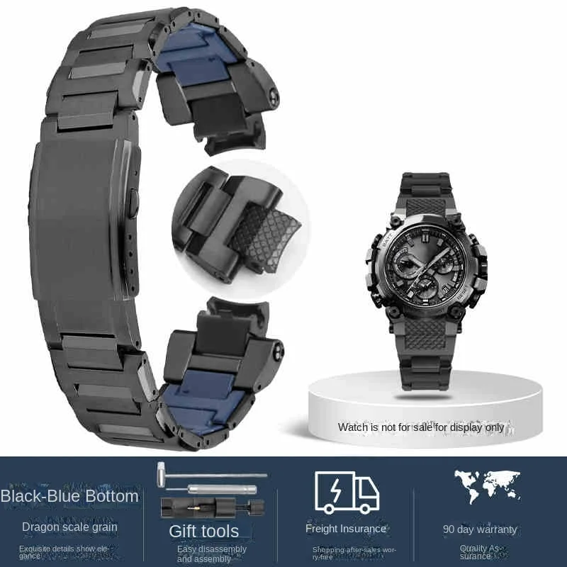 thumbnail image 1 of Correa de acero inoxidable para Casio G-SHOCK MTG-B3000 Correa de reloj de metal macizo MTG B3000 Adaptadores de acero inoxidable modificados Conector, 1 of 5