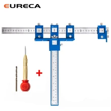 Règle de guidage de perçage, localisateur de poinçon de menuiserie de meubles multifonctionnels, localisateur de trous pour le travail du bois, outil de positionnement de perçage réglable