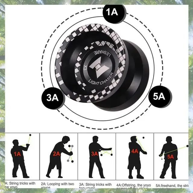 T84C-2X Unresponsive LIGHT CHASER X3 Competitive Yo-Yo,Alloy Yoyo For Beginners,And Practise Tricks With Glove And Strings 3