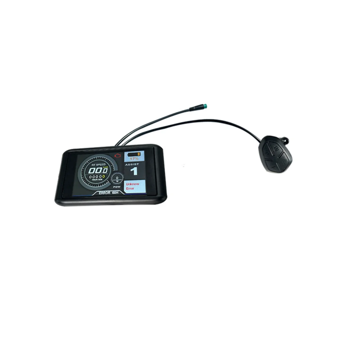 Pantalla LCD UKC1 A Todo Color Para Bicicleta Eléctrica – 36-72V, Universal, Negra, 3 Meses Garantía