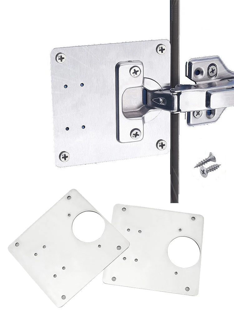 Kitchen Cupboard Door Hinge Repair Plate Cabinet Hinge Repair Kit Side Panels Mount Plates Drawer Window Furniture Accessories hinge repair plates