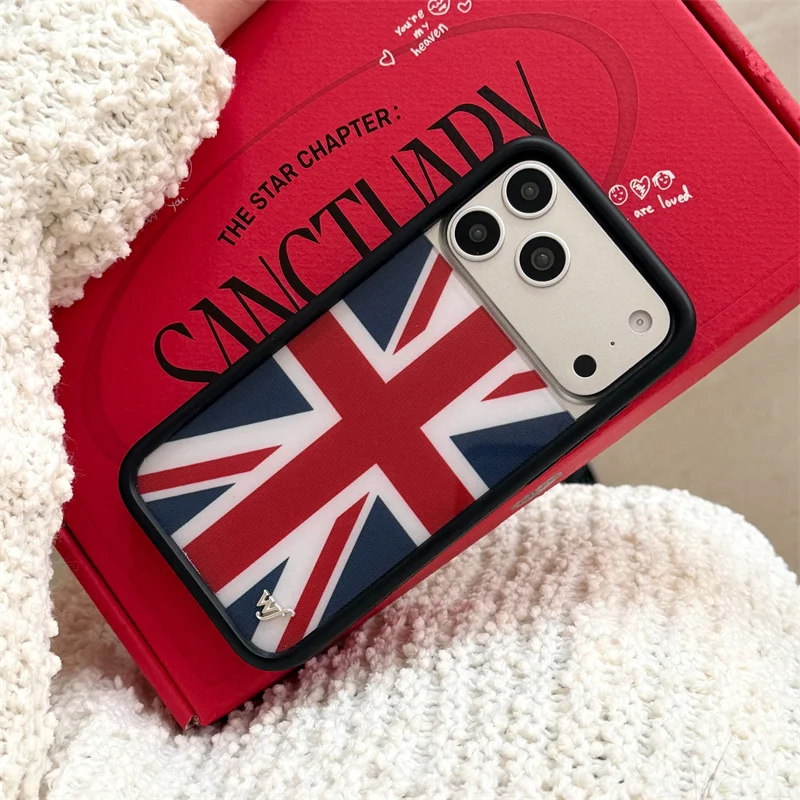 Wildflower ins Puppy Love Phone Case for iPhone 17 16 15 14 13 12 Pro Max Plus Katie Fang star leopard Union Flag Back Cover 2