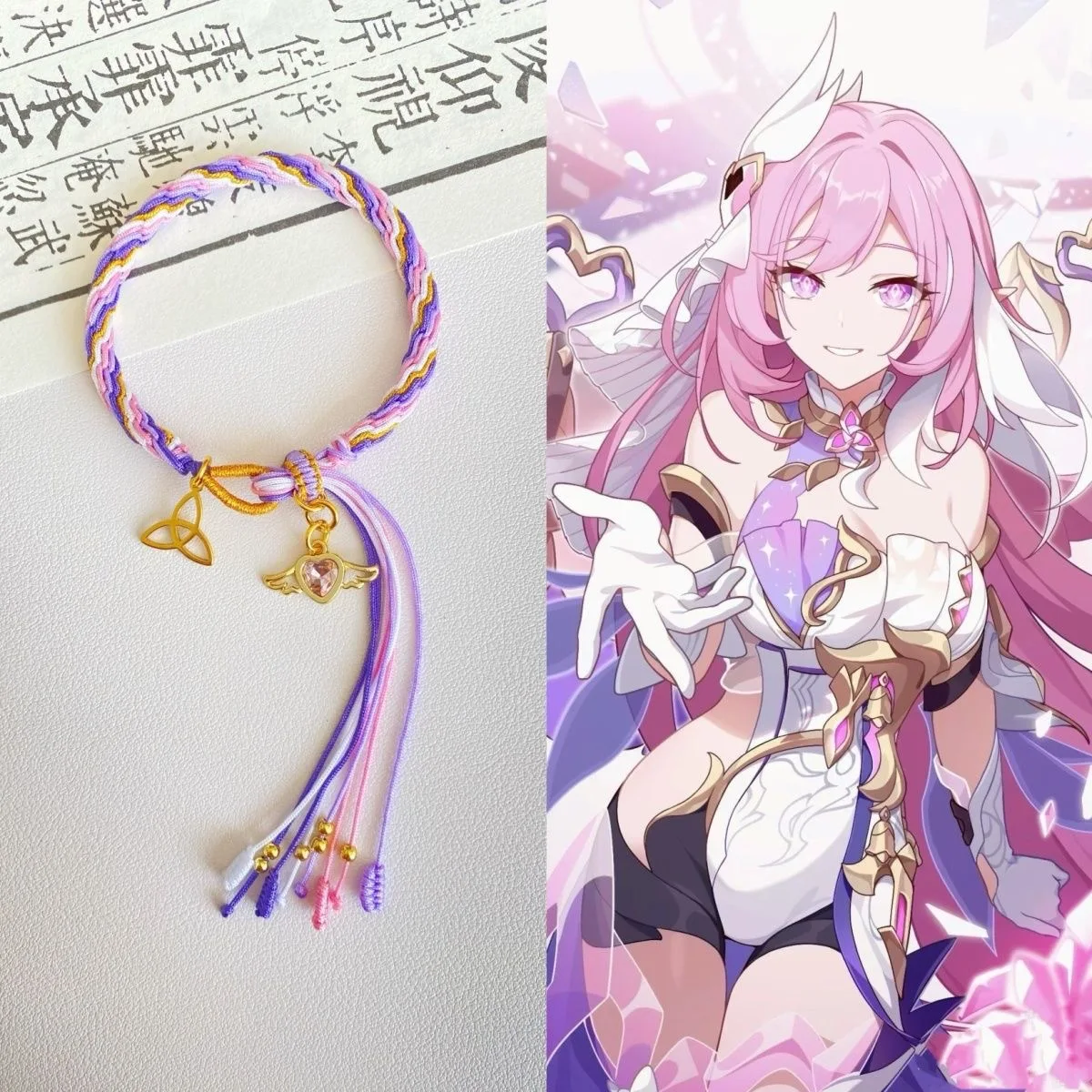 

Anime Elysia Blade Weave Women Bracelet Honkai Impact 3 Bracelets Woman Fashion Creative Cosplay Chain Bangles Gifts Armband