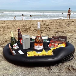 Summer Party Bucket Cup Holder Inflatable Pool Float Beer Drink Cooler Table Bar Tray Portable Beach Swimming Pool Accessories