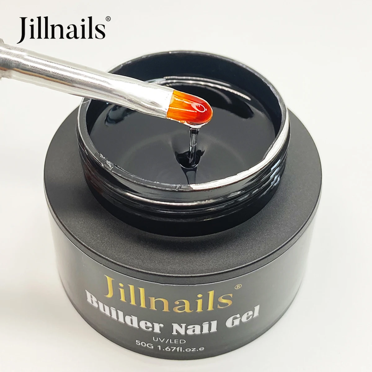 Jillnails Self Leveling Builder Hard Gel for Nails Extension 50g Medium Natural Clear Milky Pink French White Nail 3