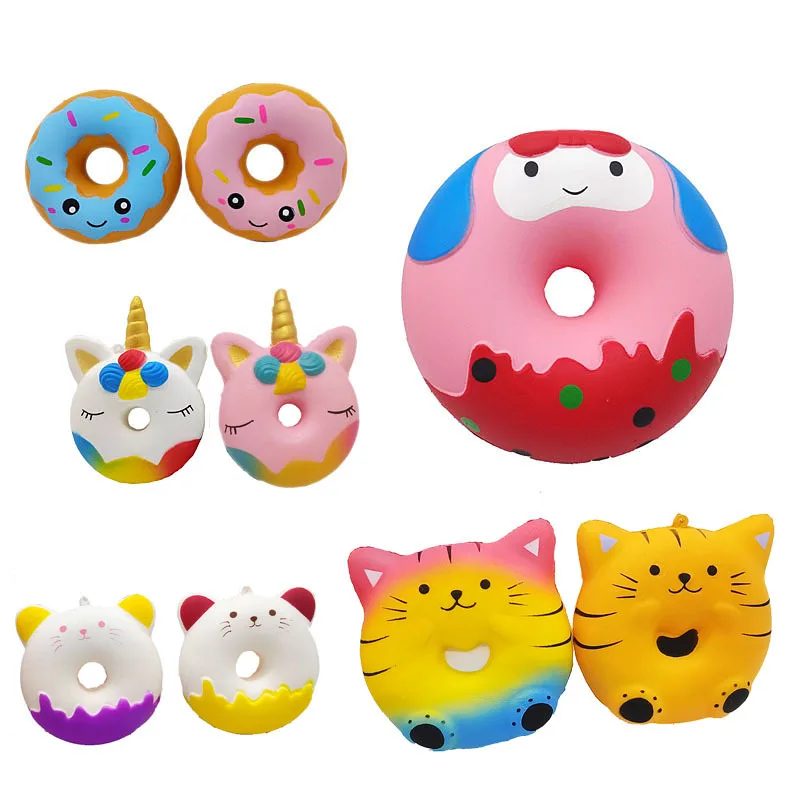 

1Pcs Cute Fun Slow Rising Squeeze Toy Lovely Cat Unicorn Donut Squishy Toy Funny Cake Bread Squishies Kids Xmas Birthday Gift