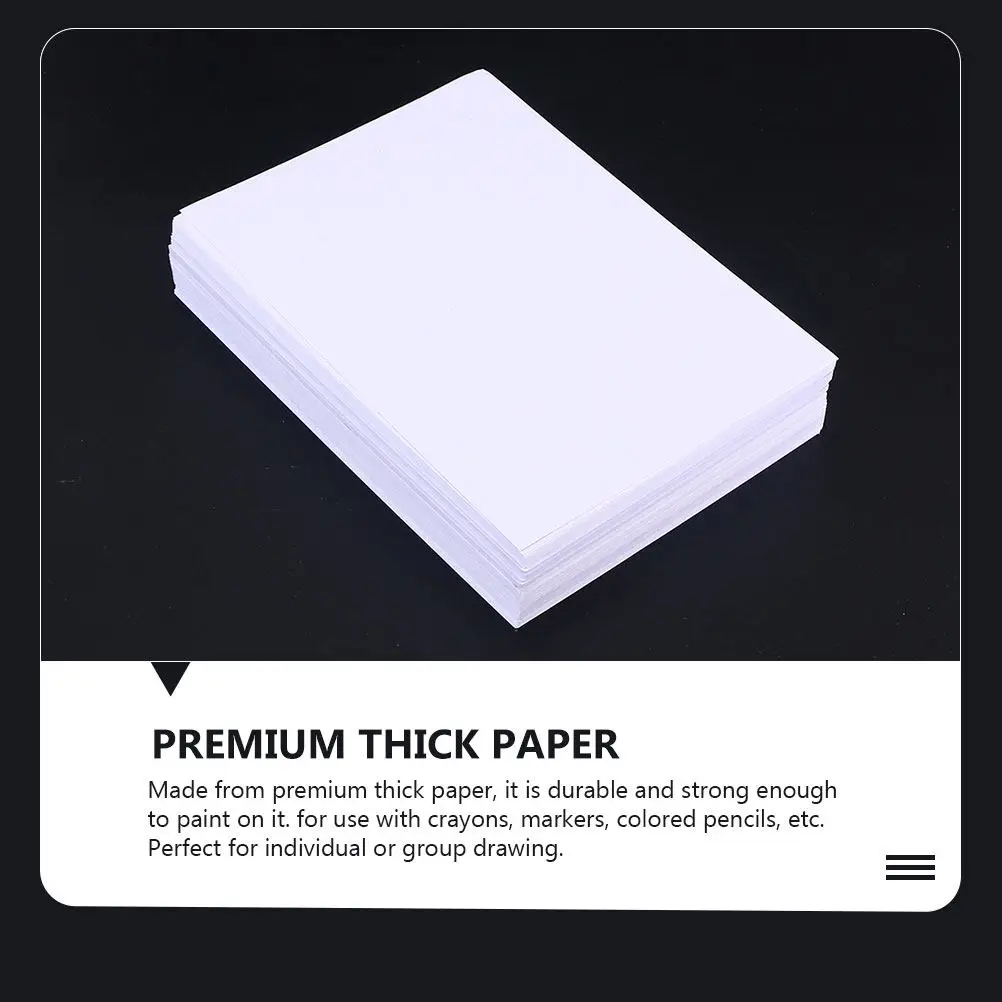 100Pcs 수채화 종이 두꺼운 프리미엄 페인팅 종이 드로잉 스케치 학생 초급 예술가 창의 예술