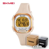 SKMEI Digital Electronics Wristwatches For Women Students 5bar Waterproof Sports Count down timer Girl Watch Square Watches 2457