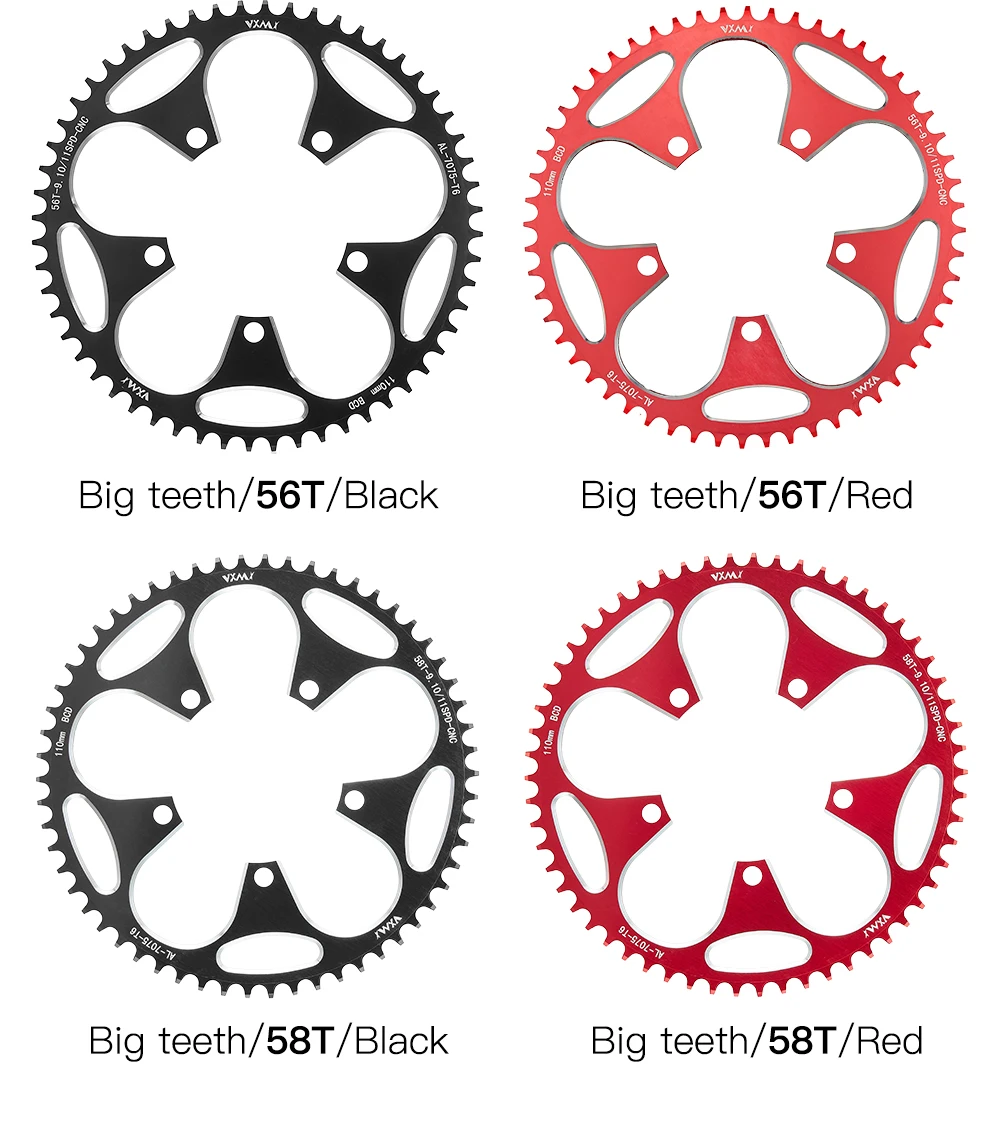 110/130BCD MTB Wide and Narrow Chainring Sprocket Star Ring 38T