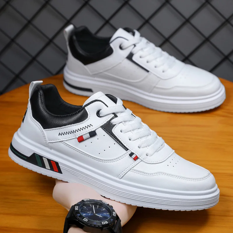 

AB White Shoes for Men Trend Low-top Casual Running Sports Man Sneaker Comfortable Breathable Non-slip Walking Skating Shoe Flat