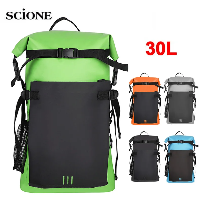 30L Borsa Asciutta Impermeabile Zaino Zaino Zaino Nuoto Rafting Kayak Fiume Trekking Galleggiante Vela Canoa Borsa Per Barche X498A
