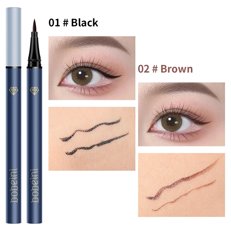 

Ultra Thin Silky Matte Liquid Eyeliner Waterproof Non Smudging Lasting Black Brown Lying Silkworm Eyeliner Pencil Makeup Tool