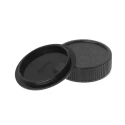 Rear Lens Body Cap Camera Cover, Anti - Dust Screw Mount Protection, Black (2)
