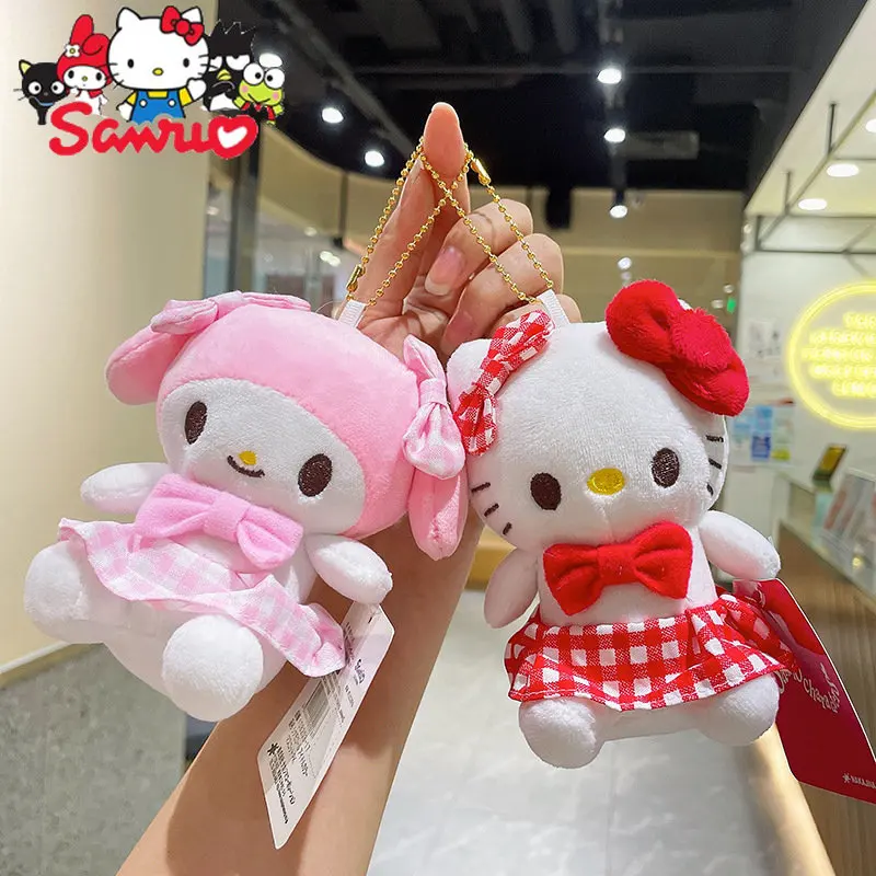 

Sanrio Melody Kuromi Cinnamoroll Doll Pendant Keychain Toy Anime Toy Gift Kawaii Backpack Decor for Children Send by Random
