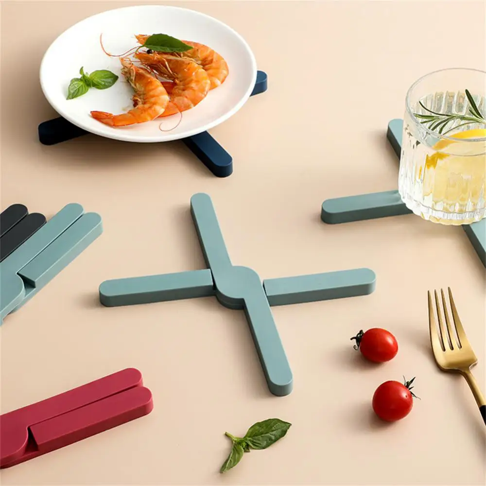 Description Picture 3 of itemSilicone Heat Resistant Pad Foldable Non-Slip Pot Pan Mat Table Placemat Dish Plate Cross Holder Coaster Kitchen Table Trivet
