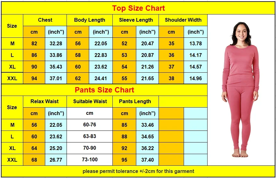 Description Picture 2 of itemMerino Wool Base Layer Set Women Merino Wool Thermal Underwear 180G Lightweight Women Merino Wool Top and Bottoms Warm Anti-Odor