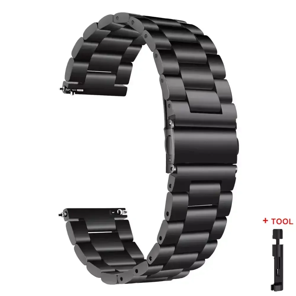 Stainless Steel Replacement Watch Band - 22mm Metal Strap Bracelet Accessories