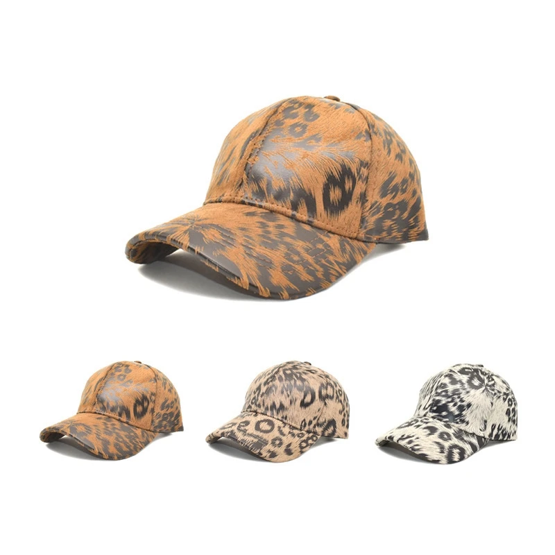 

Leopard Print Adjustable Sun Protection Men Baseball Cap Fashion Spring Autumn Outdoor Unisex Shade Dad Hat Snapback