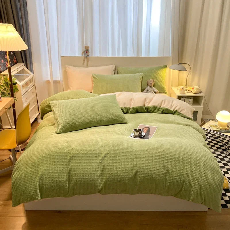 1pc Thicken Winter Duvet Cover Warm Milk Velvet Comforter Cover Double Side Velvet Bed 3D Carve Flower Comforter Set Bedding Set Sbf25d573c7a841eebbd791f301298f0cf