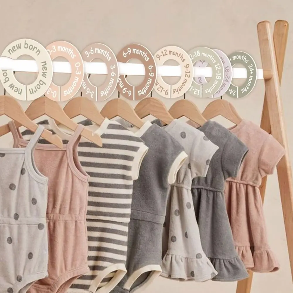 68/9Pcs 정리용 옷걸이  옷 사이즈 분리기 DIY 공예 라운드 옷장 분리기 ..