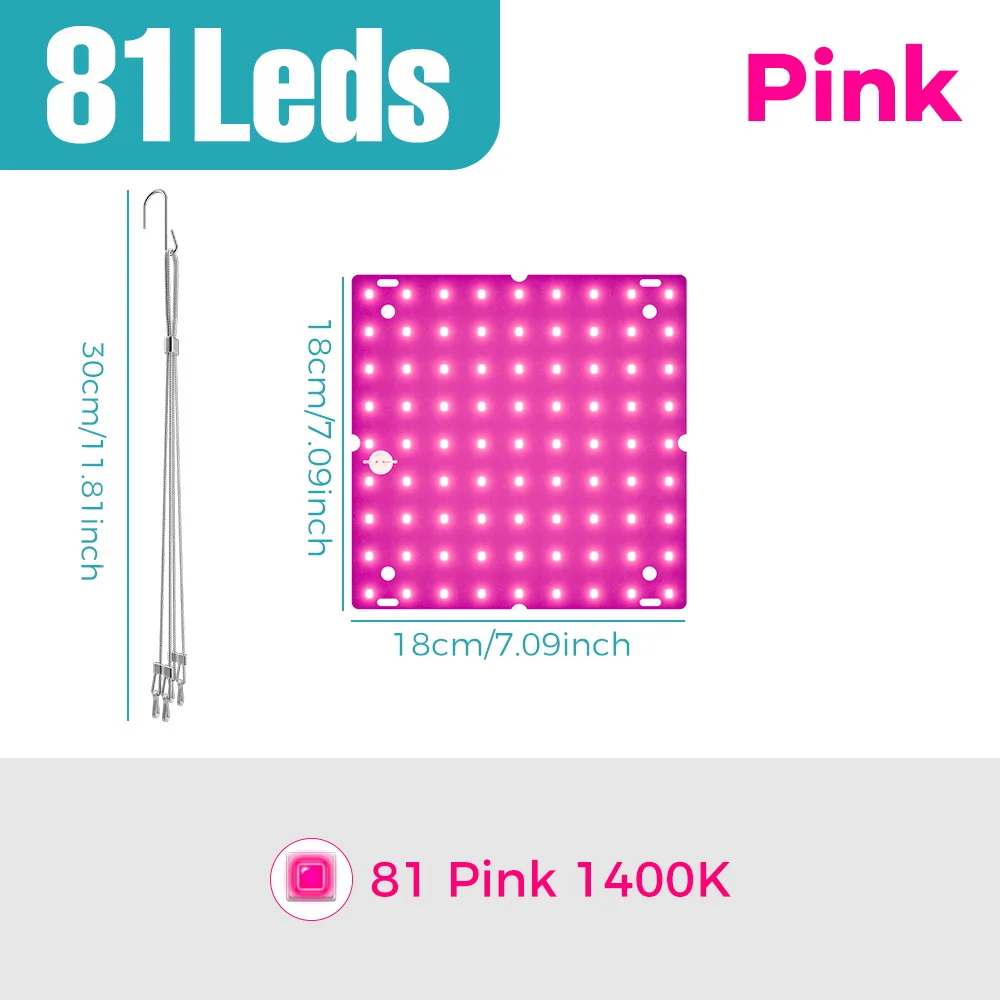 Enhanced Full Spectrum LED Plant Grow Light for Hydroponics and Greenhouse Cultivation