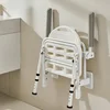Wall-mounted Bathroom Chairs Disabled Chair Shower Seat, Height Adjustable Elderly Toilet Bath Chair Bathing Aids Folding Stools 5