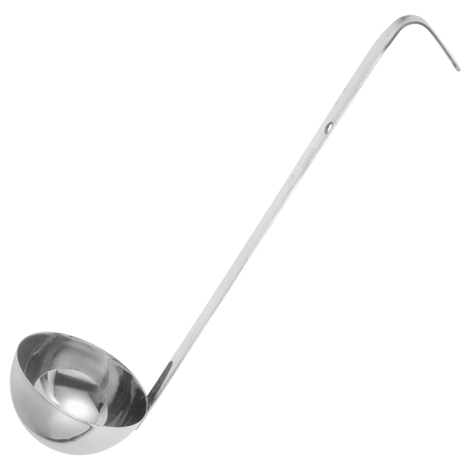 Stainless Steel Soup Ladle Reusable Metal Spoon With Hook Handle Food Serving Kitchen Tools Water Scoops Sauces Spoons Dining