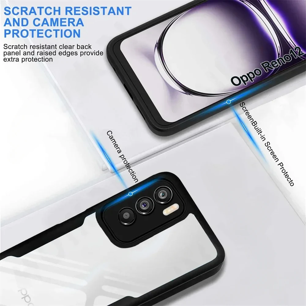 Sleek 3-in-1 360° Full Protection Acrylic + TPU Phone Case