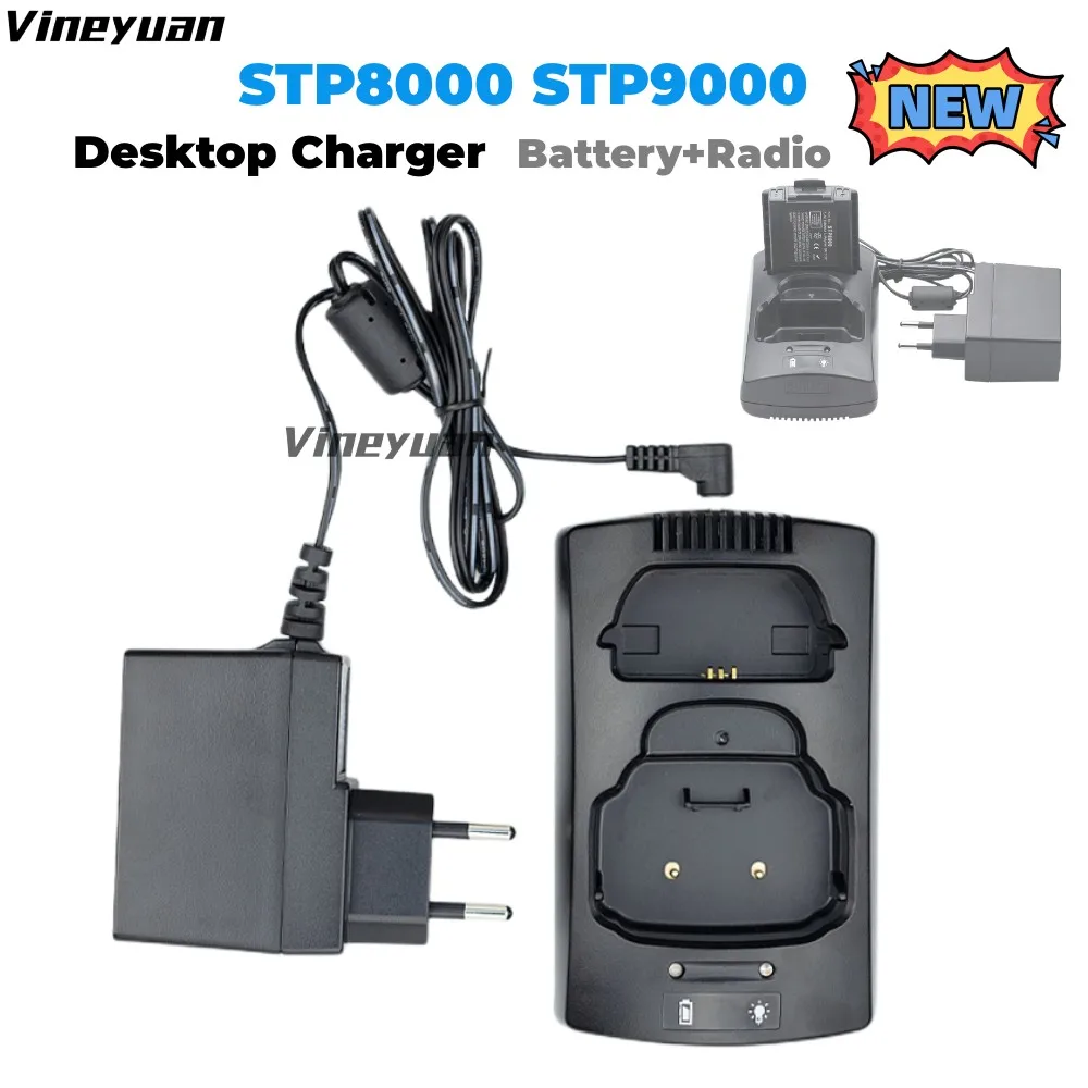 NEW Desktop Battery Charger Base for Sepura STP8000 STP8038 SEP8040