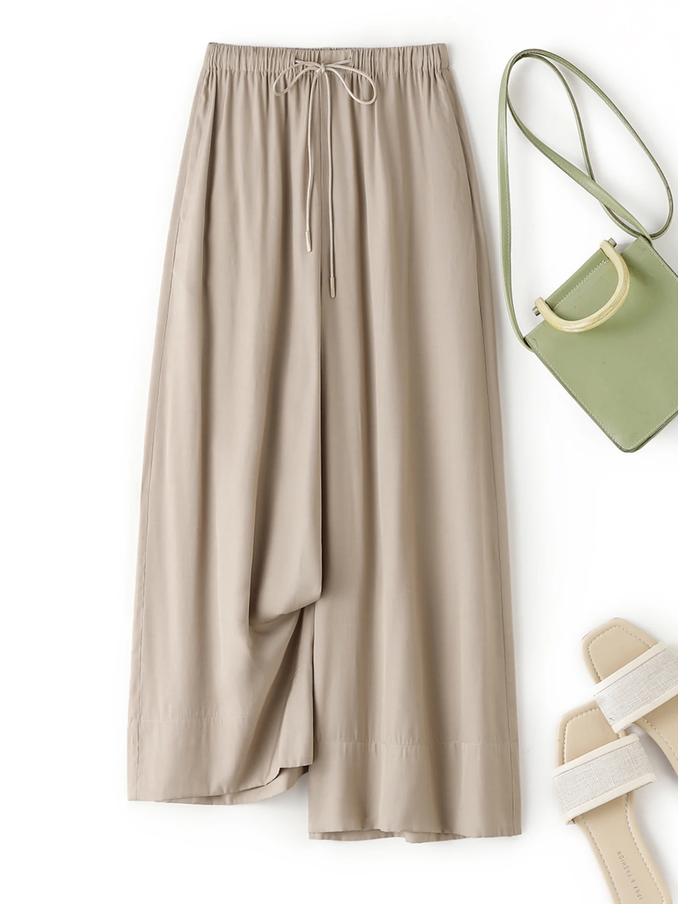 2024 Summer New Women Casual Pants Summer Soft Comfortable Casual Pants Eight Air Wide Leg Casual Pants