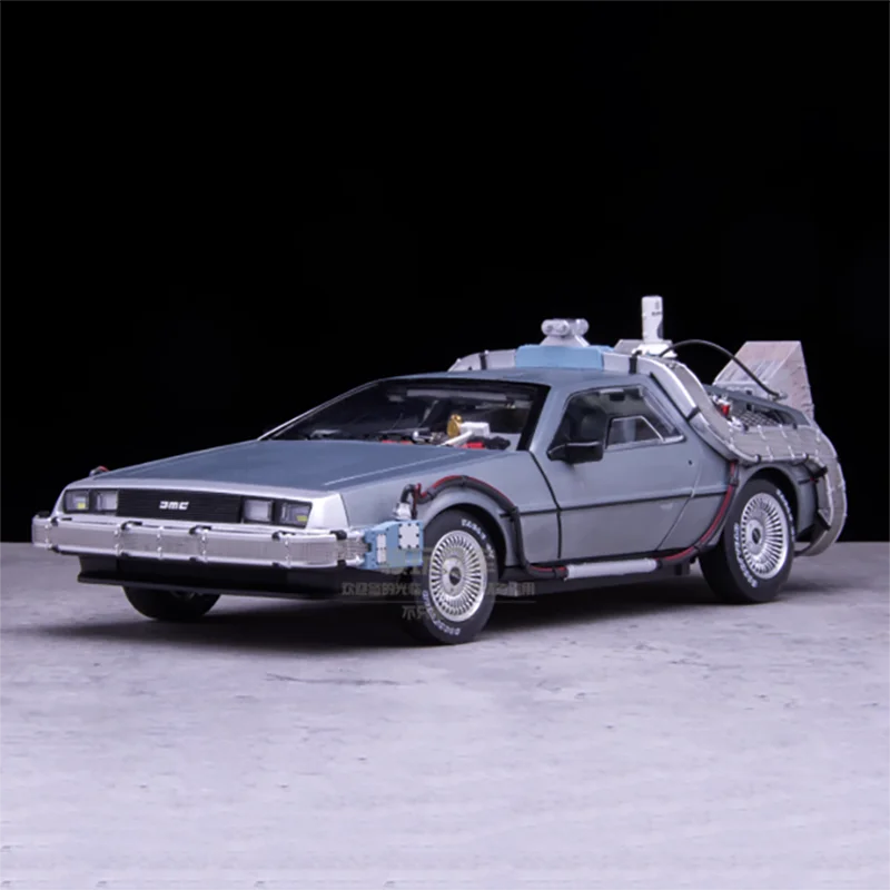 1:18 Ritorno Al Futuro Delorean Dmc12 Buture Sound & Light Edition Numero Uno Player Modello Di Auto Decorazione Regalo Da Collezione