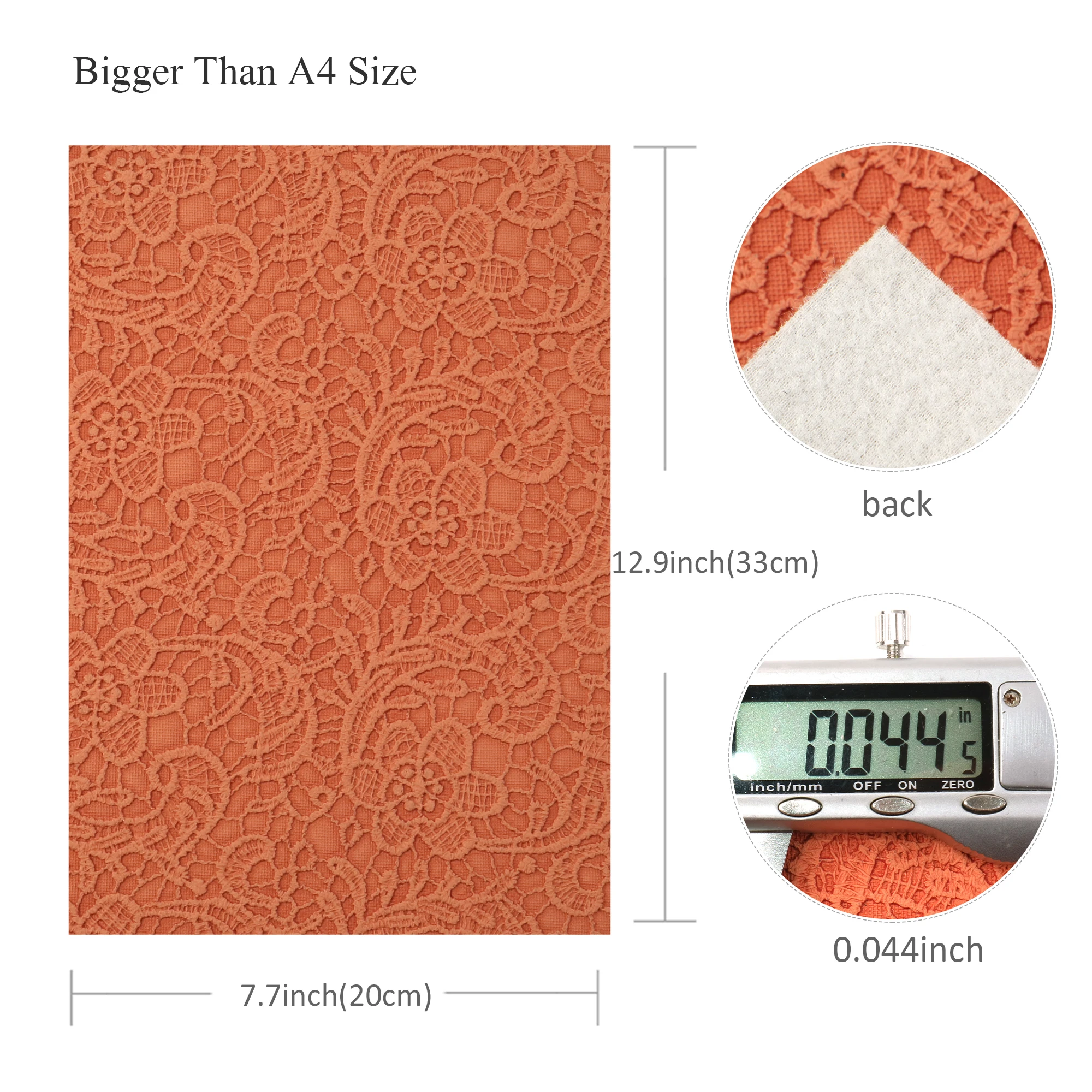 1Pc 7.87x12.99inch 범프 질감 인조 가죽 시트 꽃무늬 꽃 단색 합성 가죽 원단 DIY 귀걸이용