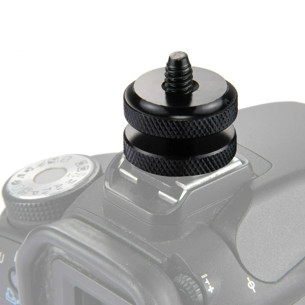 Camera Hot Shoe Mount, Triple Hot Shoe 1/4 12 thumbnail image