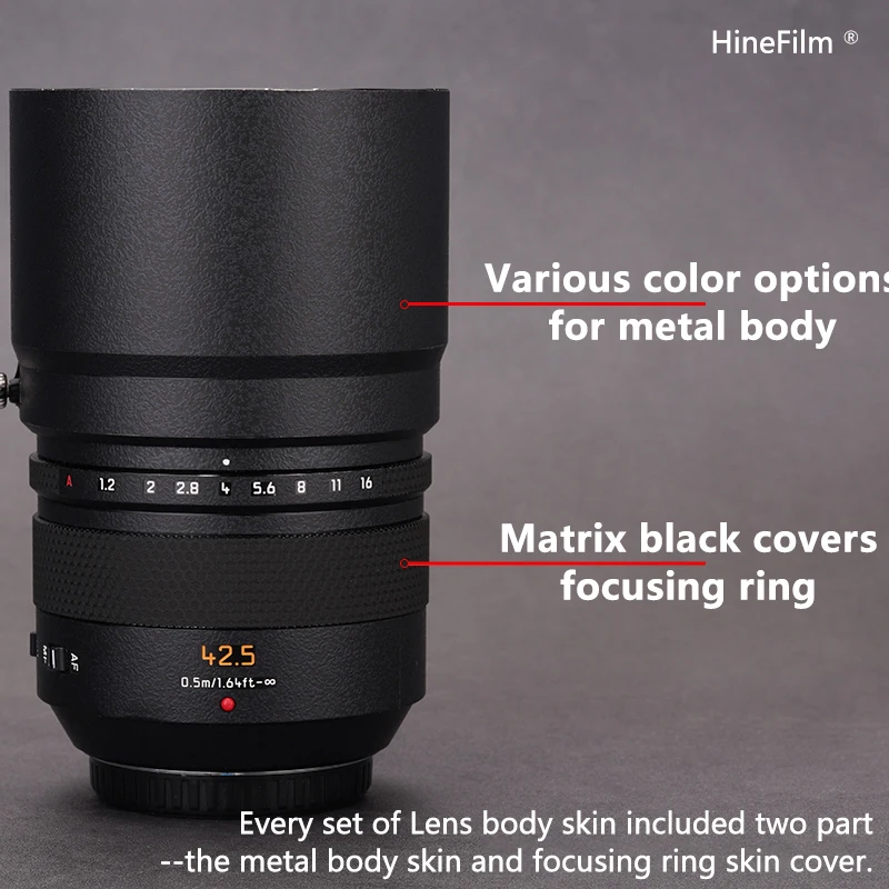LUMIX-G 42.5F1.2 Len 프리미엄 데칼 스킨, 파나소닉 레이카 DG Nocticron 42.5mm F1.2 ASPH 렌즈 보호 커버 필름 스티커