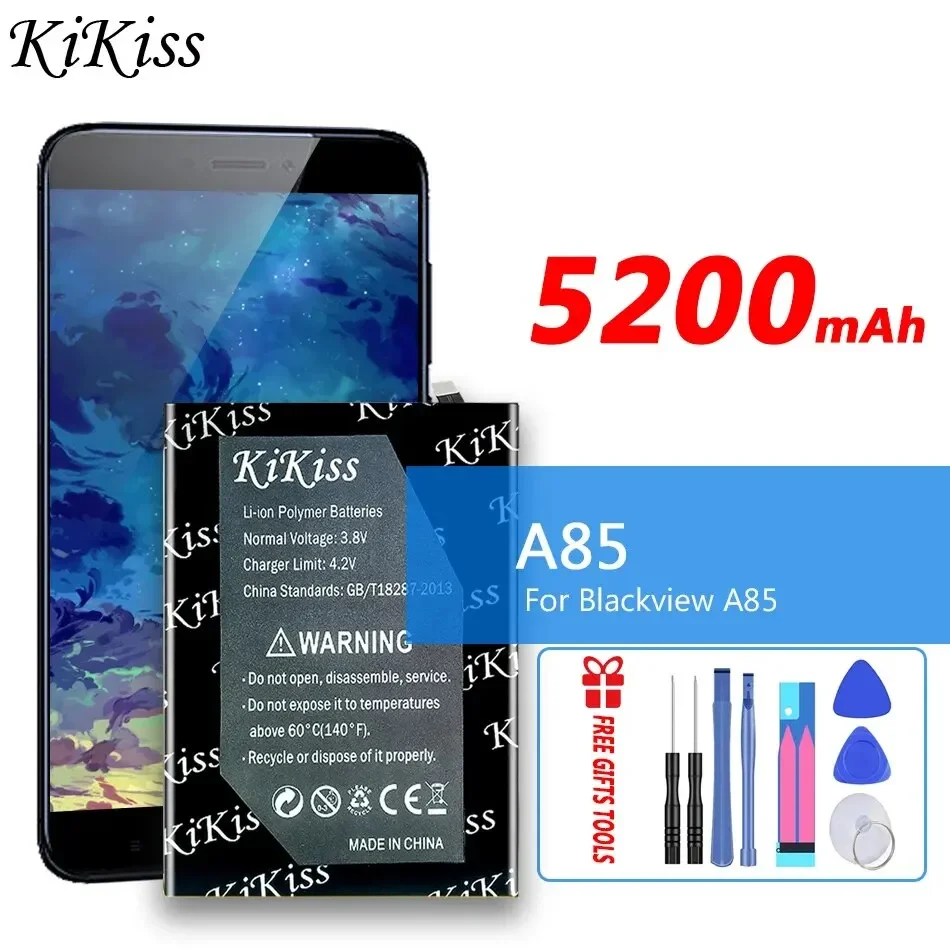 

KiKiss Battery A85 (Li416587JLY) 5200mAh For Blackview A85 Repalcement Bateria