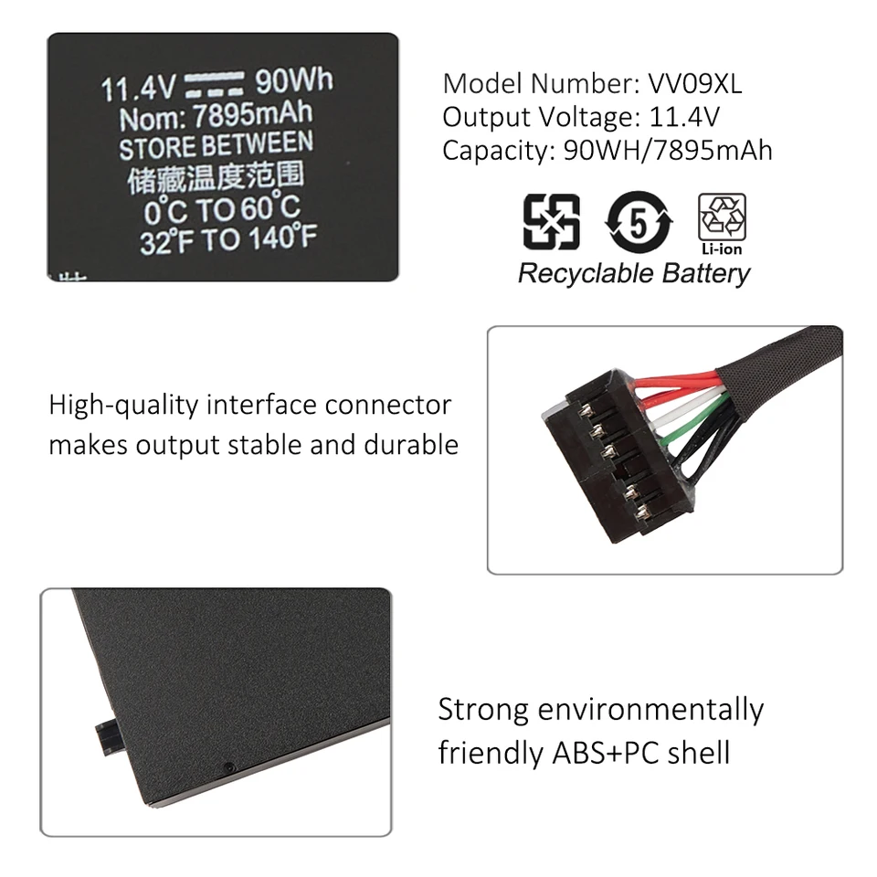Genuine VV09XL Battery For HP ZBook 15 G3/G4 & 17 G3 Laptops